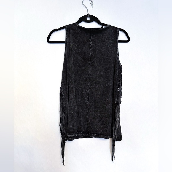 T Party Southern Made Fringe Distressed Country Tank Top | Women’s Size Small - Picture 3 of 12